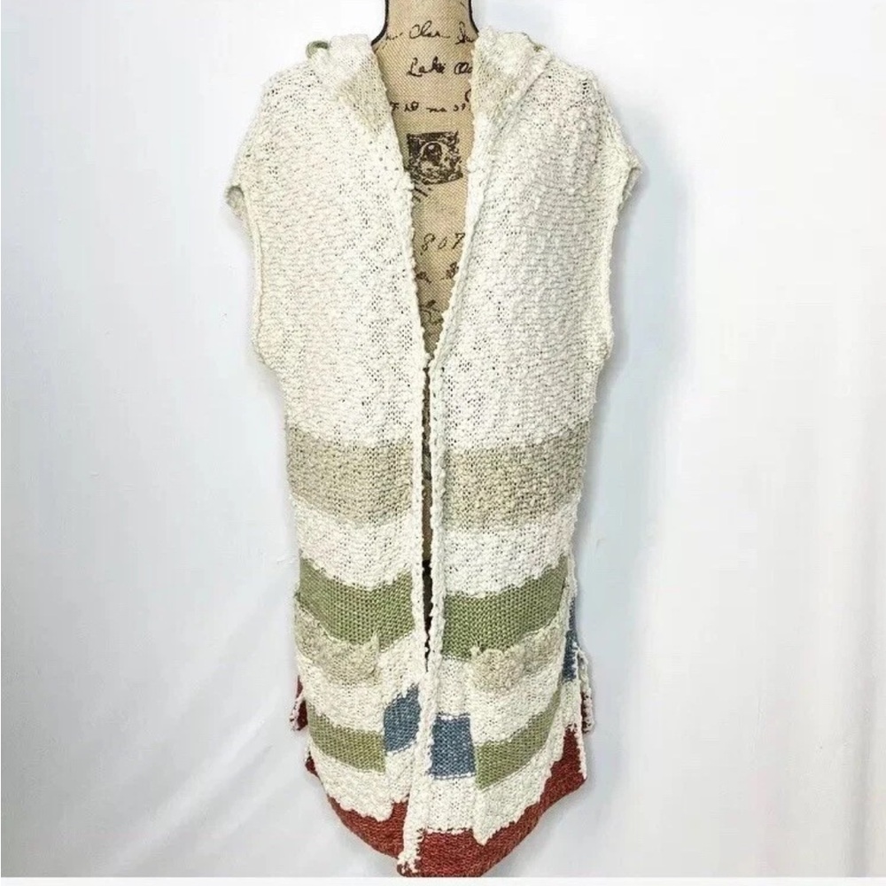 Free People Crocheted Sleeveless Cardigan